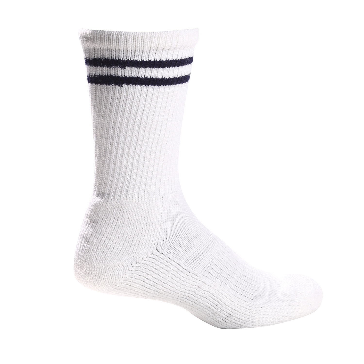 White Crew Length Socks with Spandex (S-603)